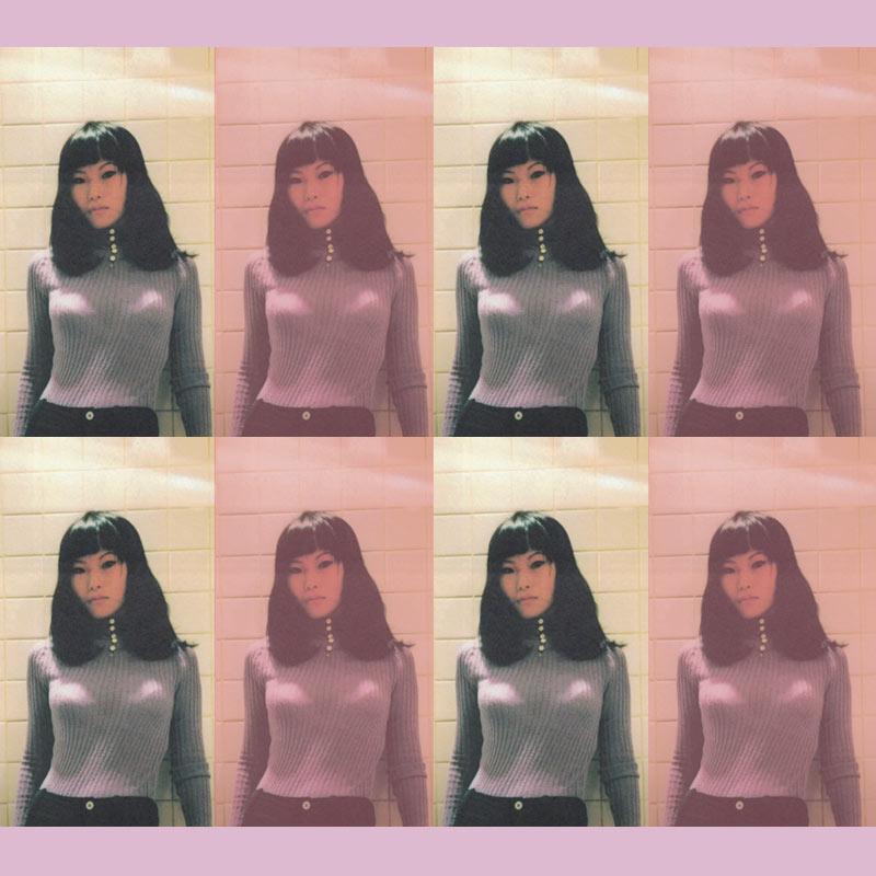 A collage of eight images of Hiromix in standing in front profile. All images are the same in slightly different shades and colors.