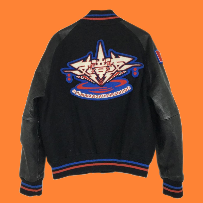Image of Japanese Street Fashion Jacket with Futuristic Graphic Design on the back.