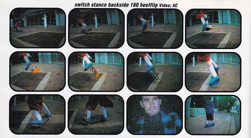 Switch Stance backside 180 heelflip by Davo on a Sydney Street.